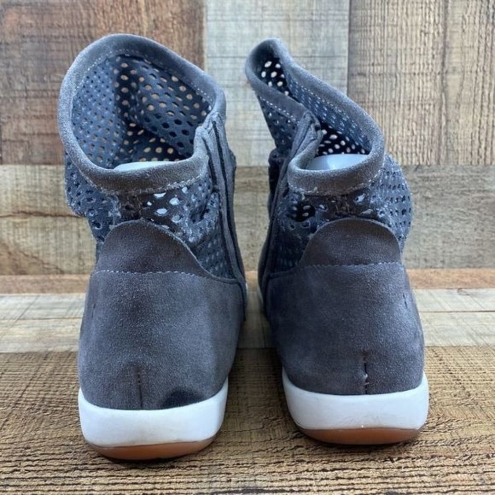 Emu Australia Gray Leather Suede Perforated Numeralla Ankle Boots‎ Womens 8.5 - Picture 8 of 13